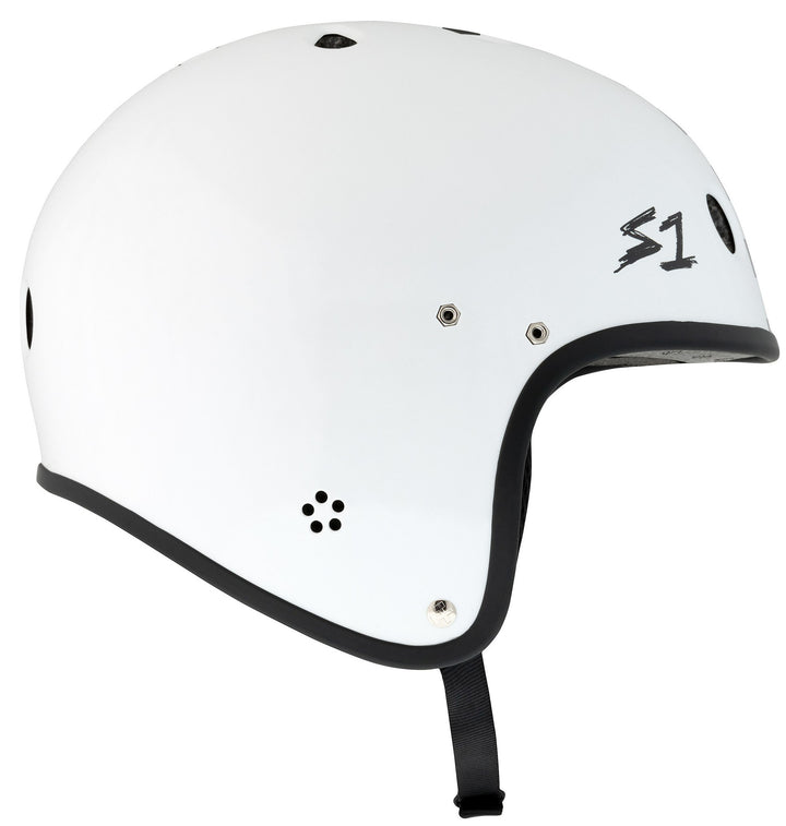 S1 Retro Lifer Helmet - White Gloss Checkered